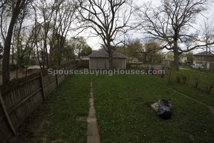 Sell my home fast Indianapolis Rear Yard